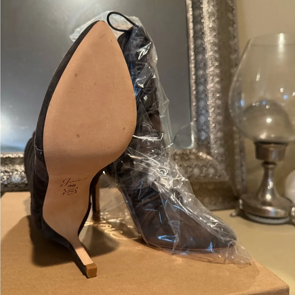 Joie Jelka Suede Lace-Up Booties — Dark Grey — Size 8 — NWT - Picture 2 of 7